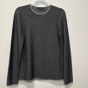 THEORY | 100% Merino Wool Striped Sweater